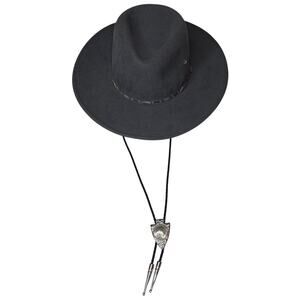 STETSON Crushable ELK HORN 100% Wool Western Hat Medium Gray Men's Size Small